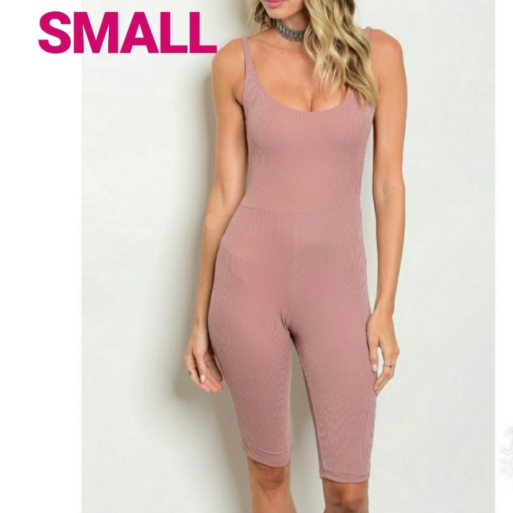 Mauve Cropped Jumpsuit